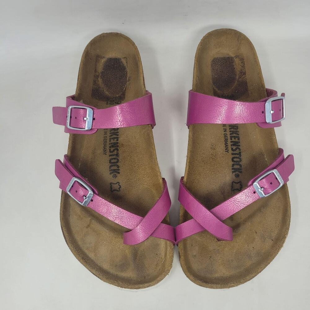 Birkenstock Mayari Sandals EU39 US8.5 Pink Magenta Haze Birko-Flor Slip On - Picture 6 of 10